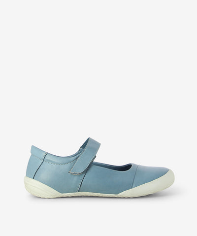 Classic charm meets modern comfort in the Marco Martini 765.03 by Martini Marco Denim Mary Jane. Elegant, practical, and designed for all-day wear, it’s perfect for the woman who loves style without compromise.

Features &amp; Materials:

Soft premium tan leather upper with velcro upper strap
Sleek rounded toe and streamlined silhouette with tonal contrast stitching
Flexible white rubber sole for stability and all-day comfort